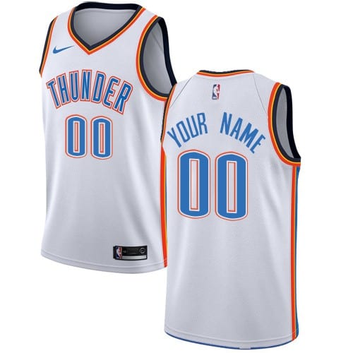 Oklahoma City Thunder Customized White Icon Swingman Nike Jersey