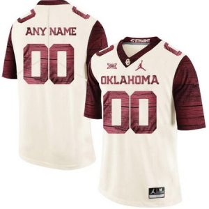 Oklahoma Sooners Customized Limited White Rush 2019 College Football Jersey