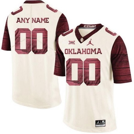 Oklahoma Sooners Customized Limited White Rush 2019 College Football Jersey