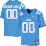 Ole Miss Rebels Customized Light Blue College Football Jersey