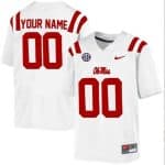Ole Miss Rebels Customized White College Football Jersey