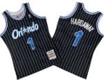 Orlando Magic #1 Penny Hardaway Black 1994 Throwback Swingman Jersey