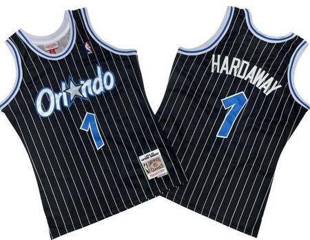 Orlando Magic #1 Penny Hardaway Black 1994 Throwback Swingman Jersey