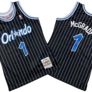 Orlando Magic #1 Tracy McGrady Black 2003 Throwback Swingman Jersey