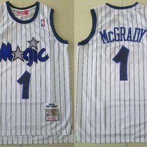 Orlando Magic #1 Tracy McGrady White 2003 Throwback Swingman Jersey