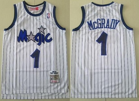 Orlando Magic #1 Tracy McGrady White 2003 Throwback Swingman Jersey
