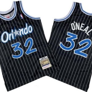 Orlando Magic #32 Shaquille O'Neal Black 1994 Throwback Swingman Jersey