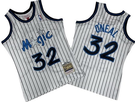 Orlando Magic #32 Shaquille O'Neal White 1993 Throwback Swingman Jersey
