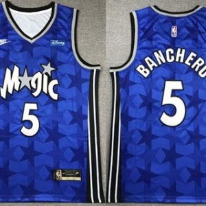 Orlando Magic #5 Paolo Banchero Blue Classic Icon Sponsor Swingman Jersey