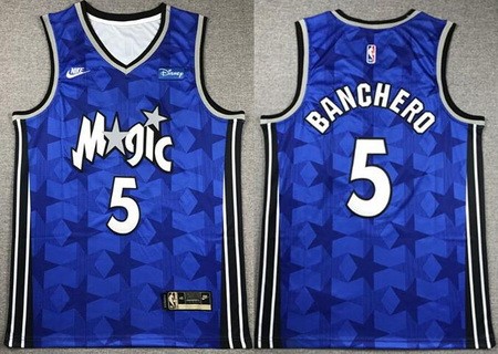 Orlando Magic #5 Paolo Banchero Blue Classic Icon Sponsor Swingman Jersey