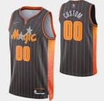 Orlando Magic Custom Anthracite City Diamond 75th Icon Hot Press Jersey