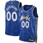 Orlando Magic Custom Blue 2023 Classic Icon Heat Press Jersey