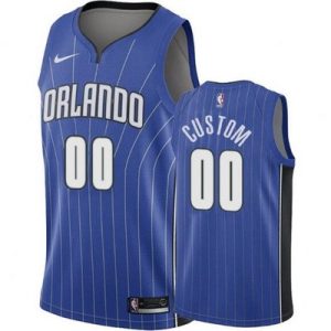 Orlando Magic Custom Blue Icon Hot Press Jersey