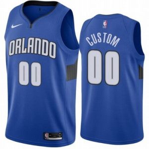 Orlando Magic Custom Blue Statement Icon Hot Press Jersey