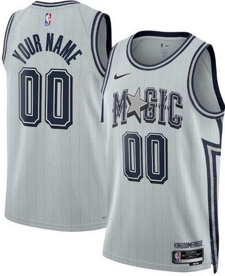Orlando Magic Custom Gray 2024 City Heat Press Jersey