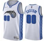 Orlando Magic Custom White 2021 Earned Icon Hot Press Jersey