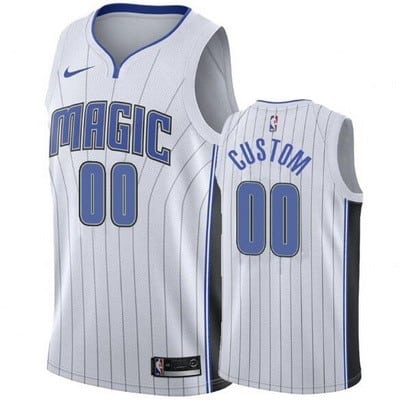 Orlando Magic Custom White Icon Hot Press Jersey