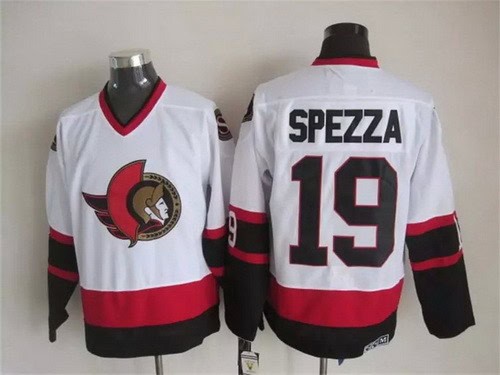 Ottawa Senators #19 Jason Spezza White Throwback Jersey