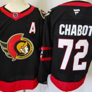 Ottawa Senators #72 Thomas Chabot Black Authentic Jersey