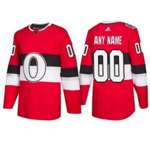 Ottawa Senators Customized Red 2017 NHL 100 Classic Authentic Jersey