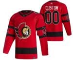 Ottawa Senators Customized Red 2021 Reverse Retro Authentic Jersey