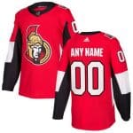 Ottawa Senators Customized Red Authentic Jersey