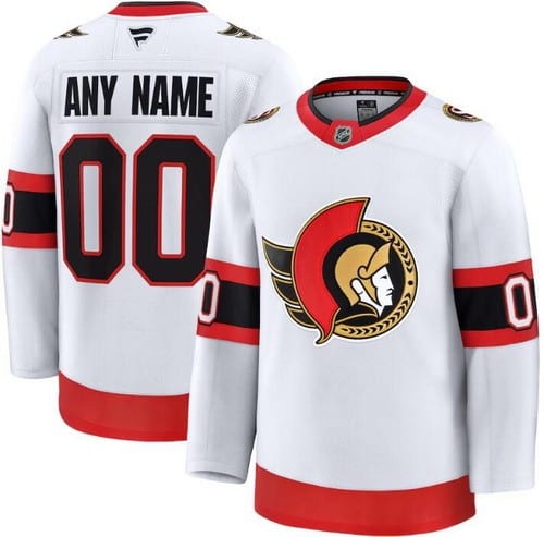 Ottawa Senators Customized White Fanatics Authentic Jersey