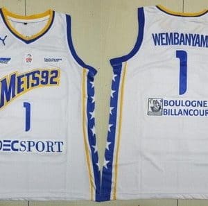 Paris Mets 92 #1 Victor Wembanyama White Swingman Basketball Jersey