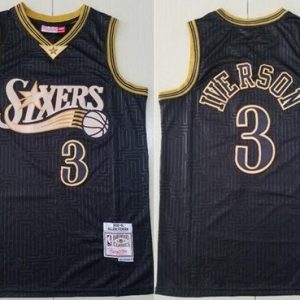 Philadelphia 76ers #3 Allen Iverson Black 2000 Hollywood Classic Limited Swingman Jersey