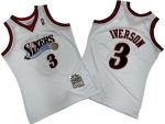 Philadelphia 76ers #3 Allen Iverson White 2000 Throwback Swingman Jersey