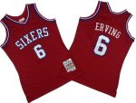 Philadelphia 76ers #6 Julius Erving Red 1982 Throwback Swingman Jersey