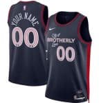 Philadelphia 76ers Custom Navy 2023 City Icon Heat Press Jersey
