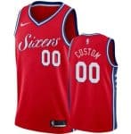 Philadelphia 76ers Custom Red Icon Hot Press Jersey