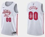 Philadelphia 76ers Custom White 2022 City Icon Heat Press Jersey