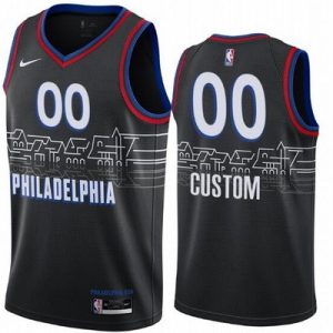 Philadelphia 76ers Customized Black 2021 City Stitched Swingman Jersey
