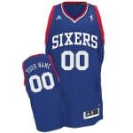 Philadelphia 76ers Customized Blue Swingman Adidas Jersey
