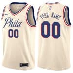 Philadelphia 76ers Customized Cream City Icon Swingman Nike Jersey