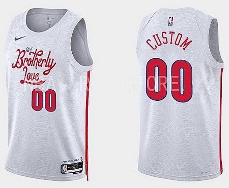 Philadelphia 76ers Customized White 2022 City Icon Swingman Jersey