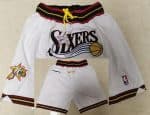 Philadelphia 76ers White Throwback Just Don Swingman Shorts