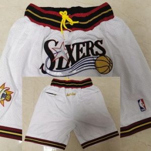 Philadelphia 76ers White Throwback Just Don Swingman Shorts