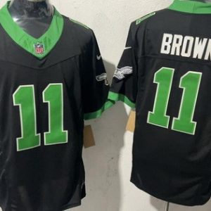 Philadelphia Eagles #11 AJ Brown Limited Black Alternate FUSE Vapor Jersey