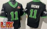 Philadelphia Eagles #11 AJ Brown Limited Black Alternate Super Bowl LIX FUSE Vapor Jersey