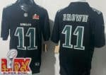 Philadelphia Eagles #11 AJ Brown Limited Black Fashion Super Bowl LIX FUSE Vapor Jersey
