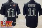 Philadelphia Eagles #11 AJ Brown Limited Black Fashion Super Bowl LIX Vapor Jersey