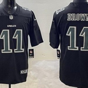 Philadelphia Eagles #11 AJ Brown Limited Black Fashion Vapor Jersey