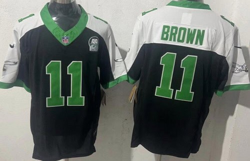 Philadelphia Eagles #11 AJ Brown Limited Black Thanksgiving FUSE Vapor Jersey