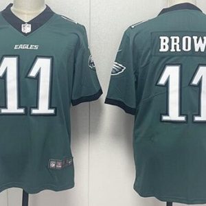 Philadelphia Eagles #11 AJ Brown Limited Green Vapor Jersey