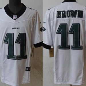 Philadelphia Eagles #11 AJ Brown Limited White FUSE Vapor Jersey