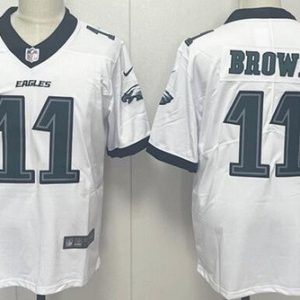 Philadelphia Eagles #11 AJ Brown Limited White Vapor Jersey