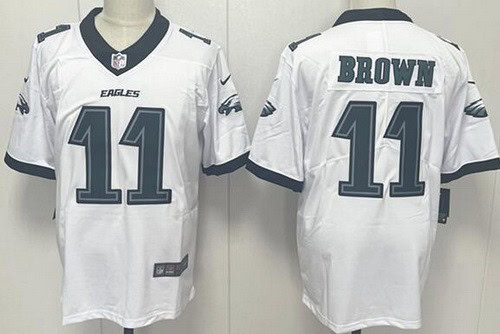 Philadelphia Eagles #11 AJ Brown Limited White Vapor Jersey